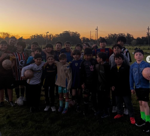 Clase en el predio del club